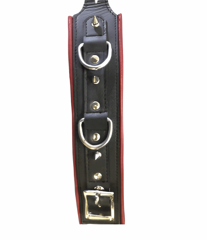 Two-Piece Heavy-Duty Genuine Leather Bondage Ankle Restraint Cuffs - OFF PATT